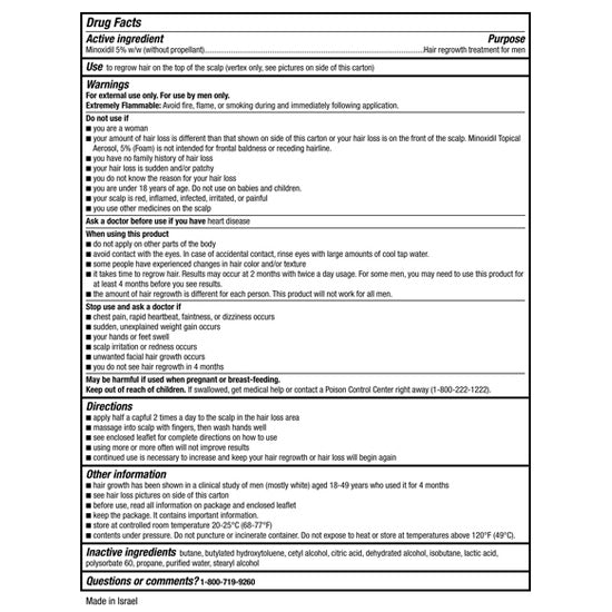 Kirkland Minoxidil 5% Foam – 2 Months Supply