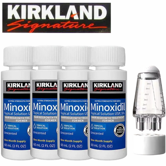 Kirkland Minoxidil 5% Liquid & Scalp Applicatror – 4 Month Supply