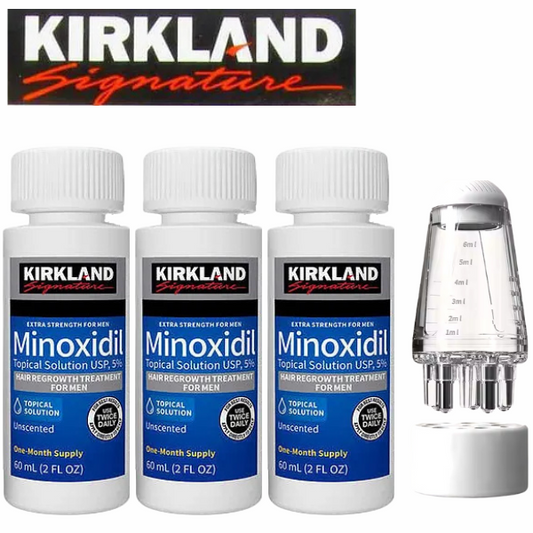 Kirkland Minoxidil 5% Liquid & Scalp Applicatror – 3 Months Supply