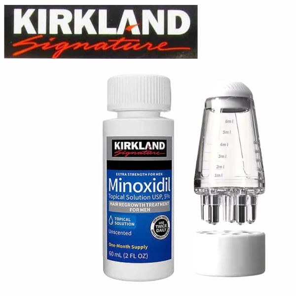 Kirkland Minoxidil 5% Liquid & Scalp Applicatror – 1 Month Supply